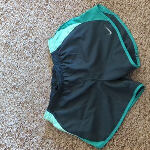 Nike Black and Teal Athletic Shorts
